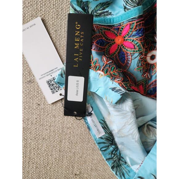 Vacation Style Maxi Dress Boho Chic Embroided Nwt Size L Asia 8 US - Picture 3 of 9